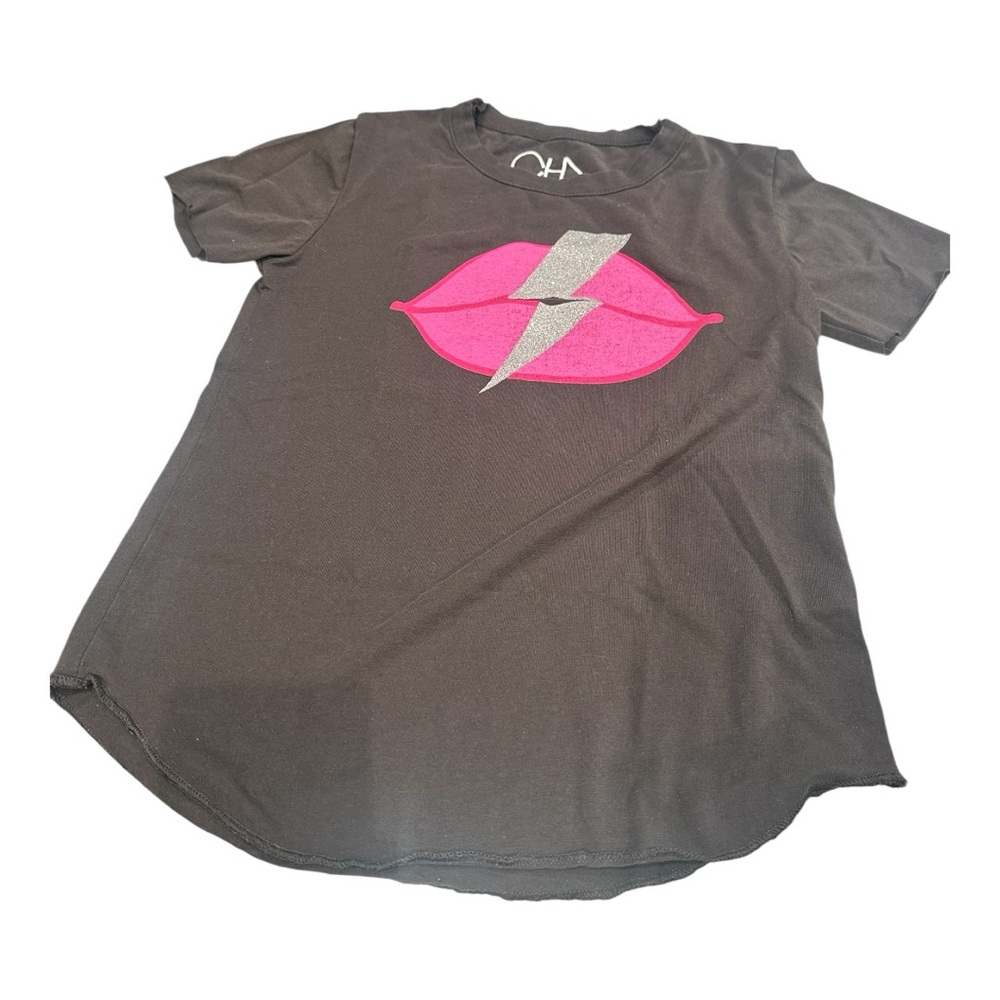 Chaser Kids Short Sleeve Tee - Brown with Pink and Silver